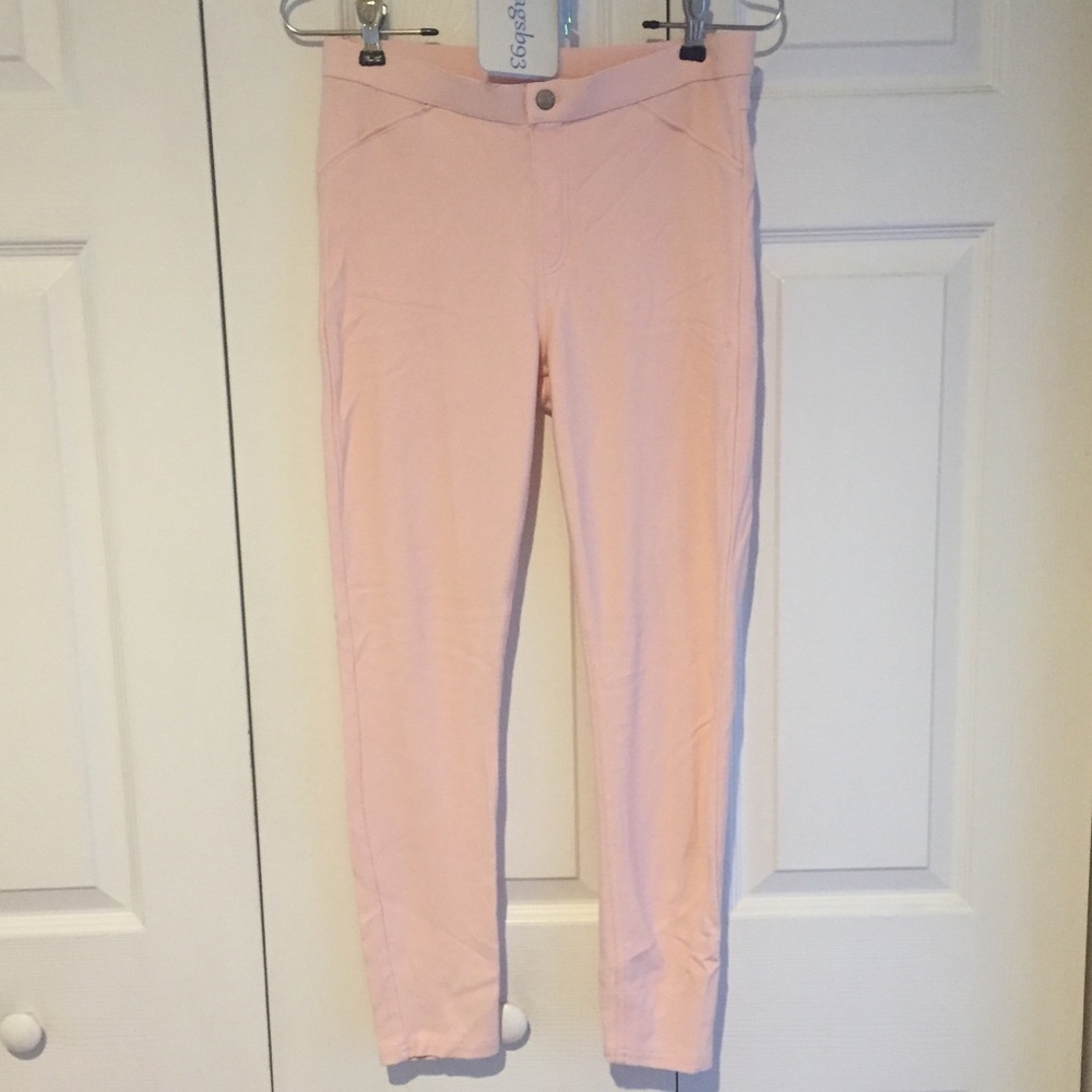 HUE Denim Style Leggings Pink Size M